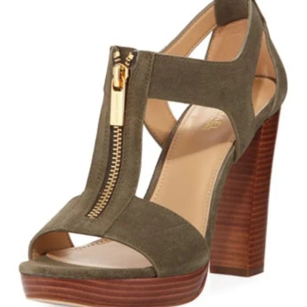 Michael Kors 6M Green Suede Heels
